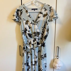 Floral Ruffle Sleeve Maxi Dress SIZE M